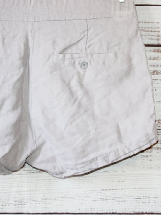 Aritzia Wilfred Gray Linen Drawstring Pleated High Waisted Casual Shorts Size 00 - Picture 5 of 5